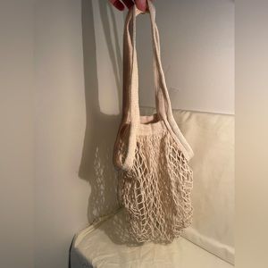 French grocery bag, cream